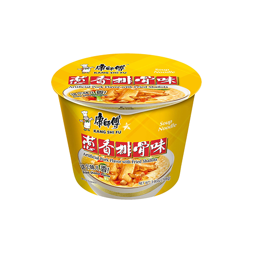 Kang Shi Fu Pork Flavour with Fried Shallots Bowl instant noodles (康師傅 蔥香排骨麵 (碗裝))