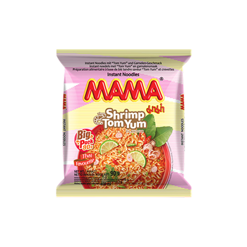 Mama Shrimp Tom Yum Flavour instant noodles (媽媽麵 冬陰功鮮蝦麵)