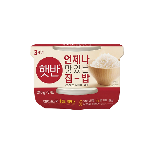 CJ Hetbahn Cooked White Rice 3-pack (CJ 希杰韓式即食米飯 3x210克)