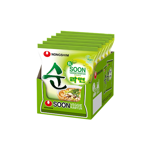 Nongshim Soon Veggie Ramyun 6-Pack (農心純素拉麵 6包裝)
