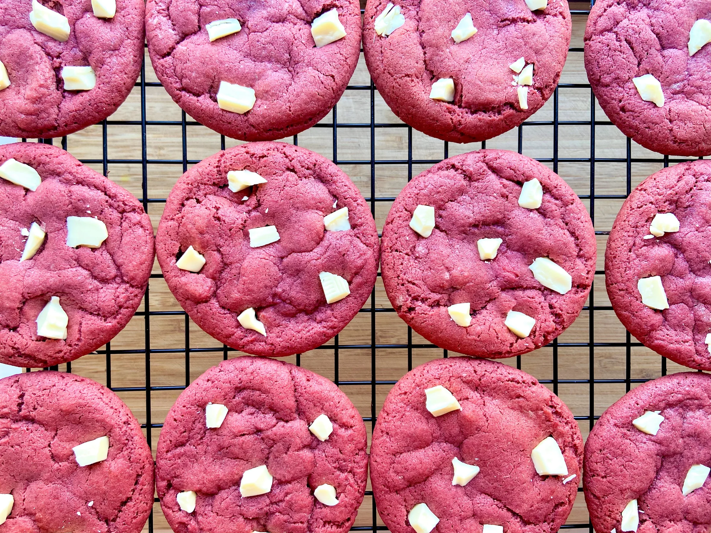 Red Velvet & White Chocolate Cookies