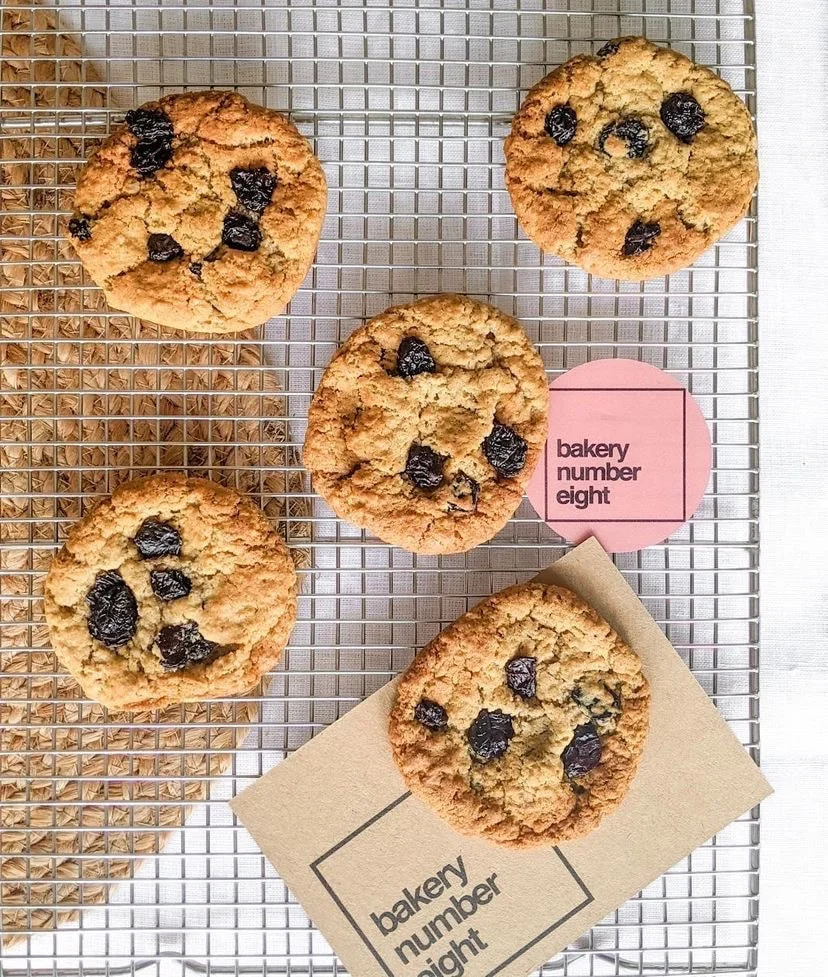 Sour Cherry, Oat & Cinnamon Cookies (Vegan)
