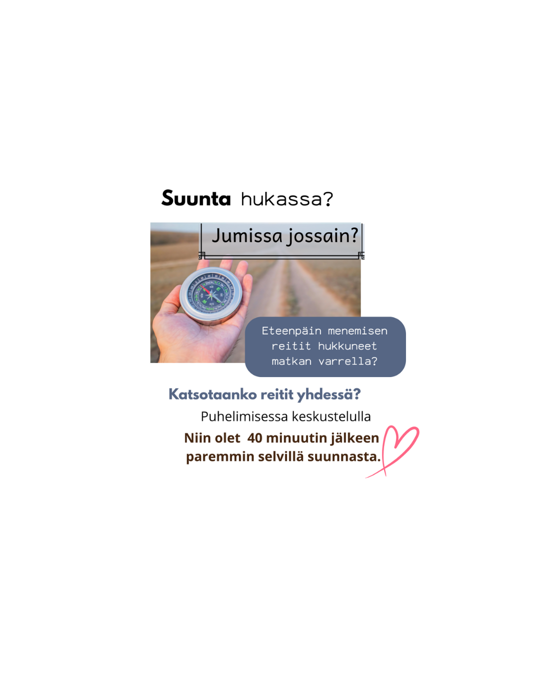 Navigointi 40 min.(Puhelimitse keskusteluna)