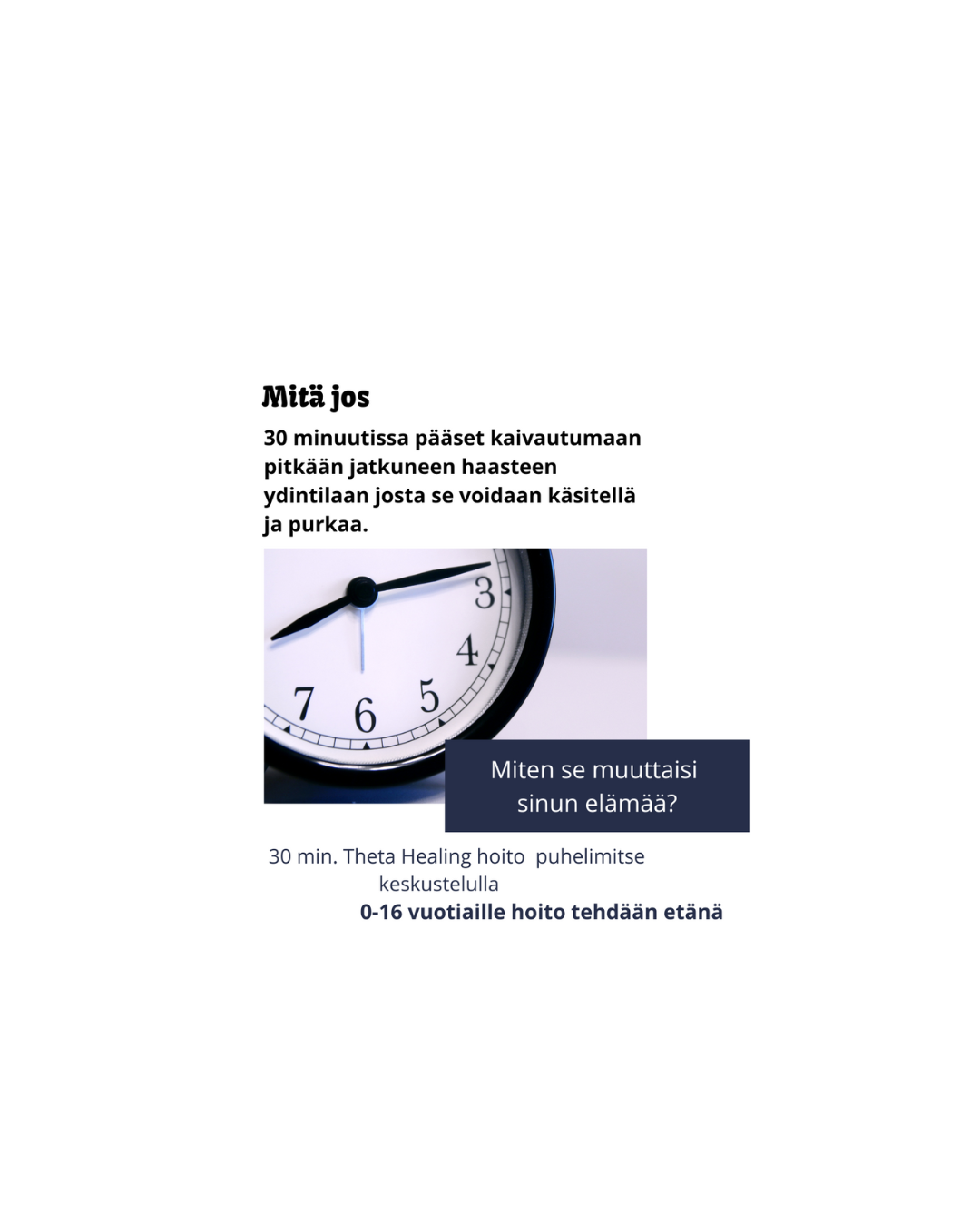  2 yhden hinnalla voimassa 26.9. saakka🍀 Theta Healing hoito 30 min. ( puhelimitse keskusteluna). 
