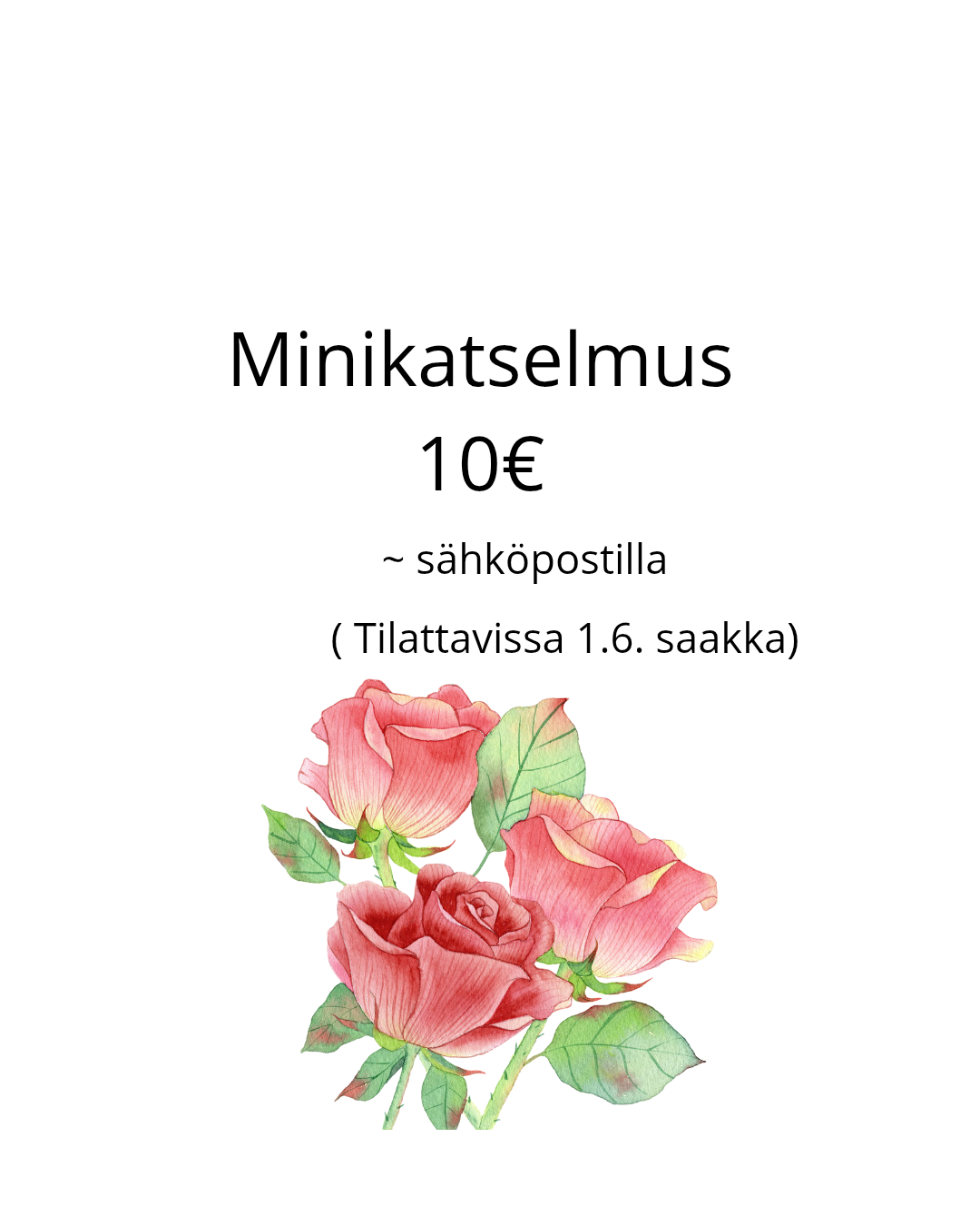 Minikatselmus sähköpostilla ( Tilattavissa 1.6. saakka)