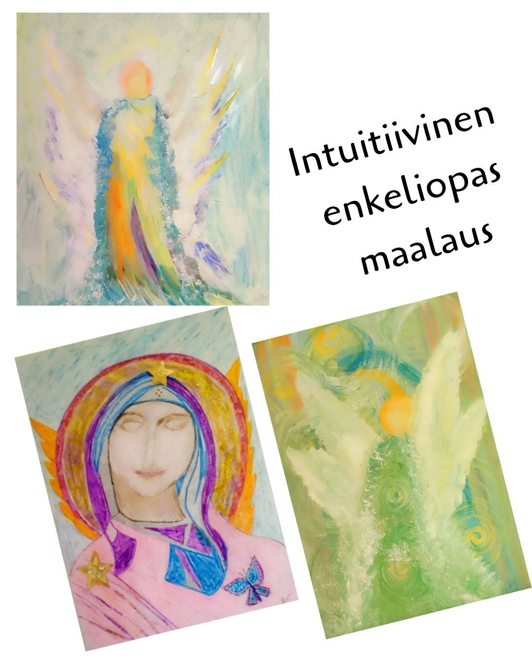 Intuitiivinen enkeliopas maalaus/piirros ( A2 koko) 
