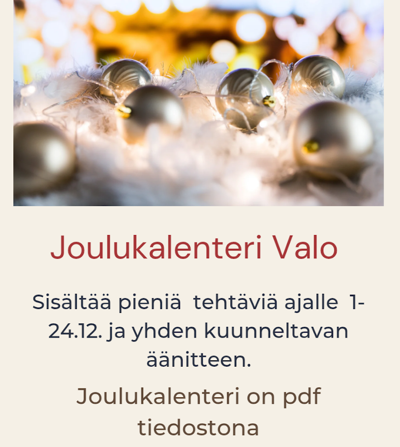 Joulukalenteri Valo ( pdf) 