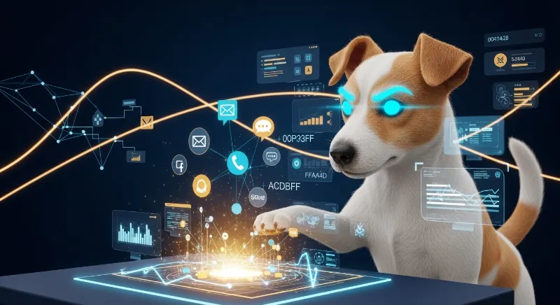 Salesperson preparing a personalized sales pitch with the help of AI