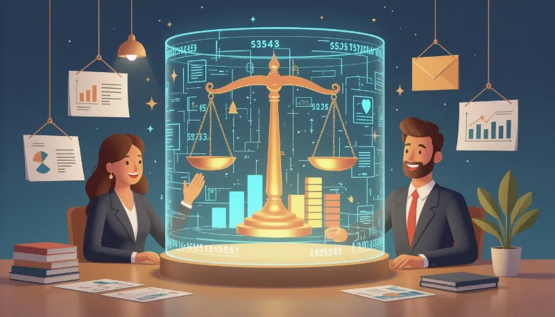 Un expert-comptable présentant une stratégie de croissance à son client