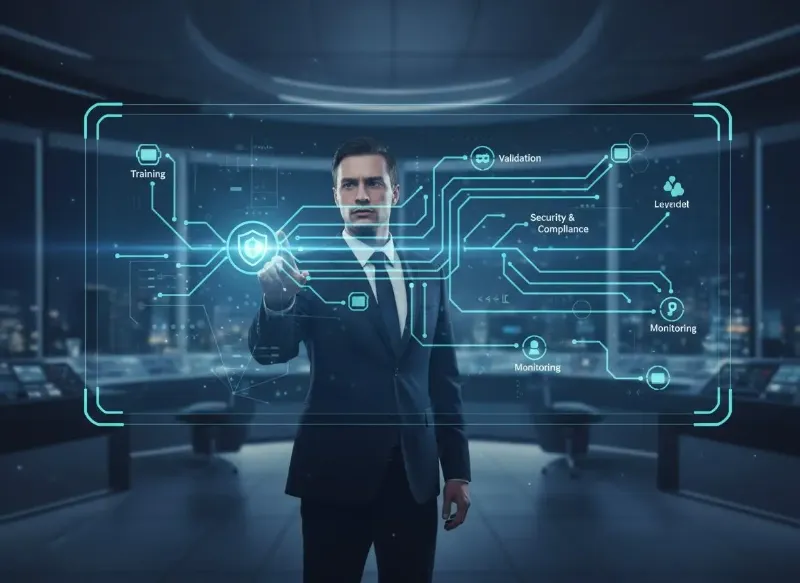 Diagramme d'un stack technologique MLOps et Data moderne pour la finance