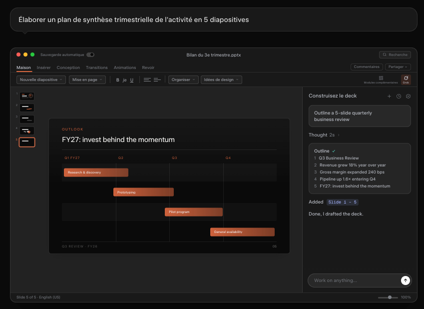utilisation grok 4 5 travail bureau