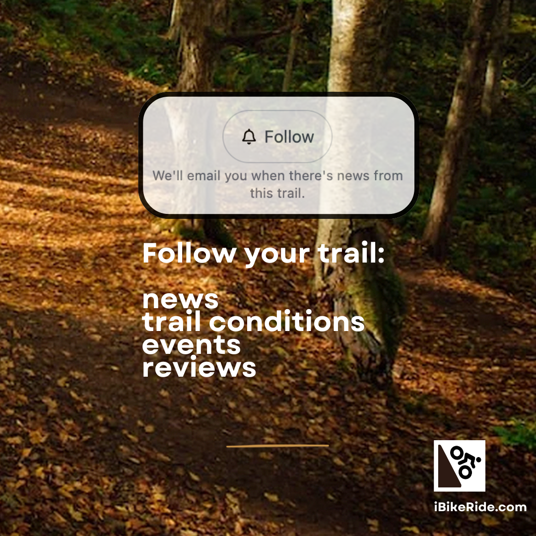 iBikeRide launches "Follow a Trail" feature with email updates