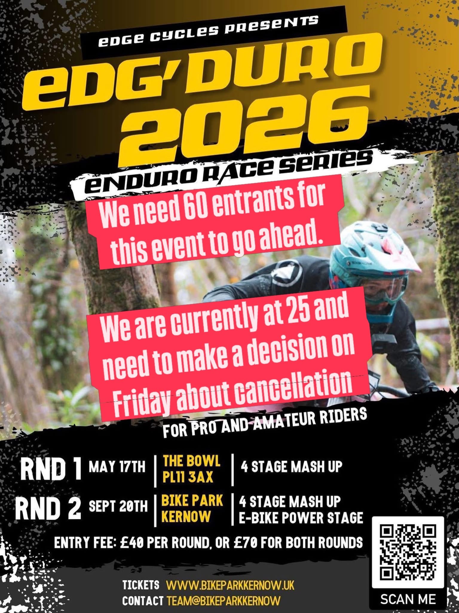 Edg’Duro Round 1 at Risk: Sign Up by Friday to Save the Series​​​​​​​​​​​​​​​​