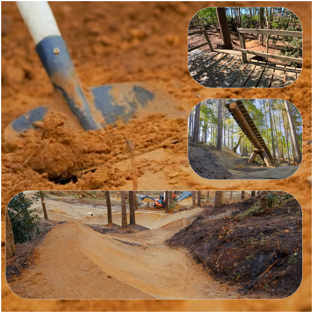 New red line takes shape at Woburn Bike Park as summer opening nears