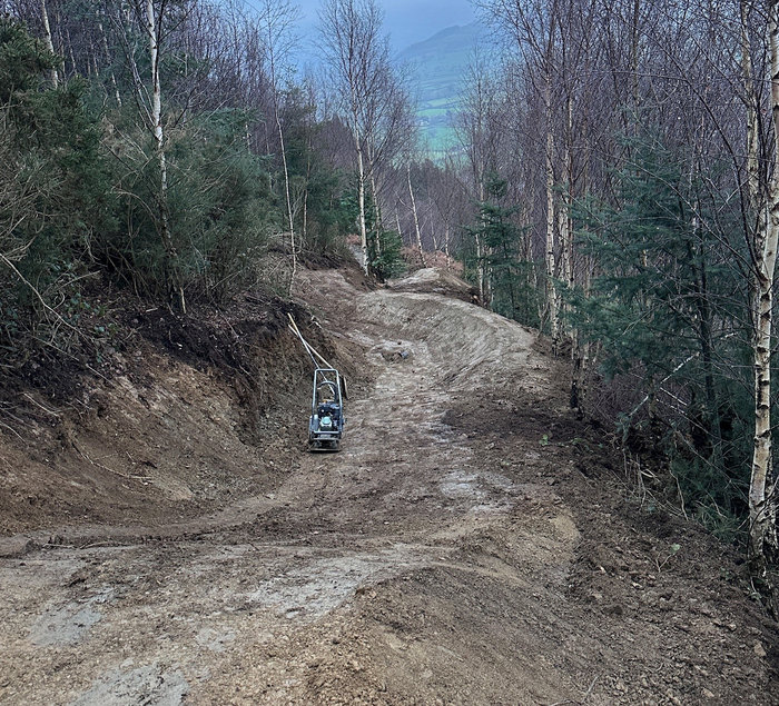 Caersws Bike Park opens a reworked Freeride section and starts new jump work on Lower Scorcher