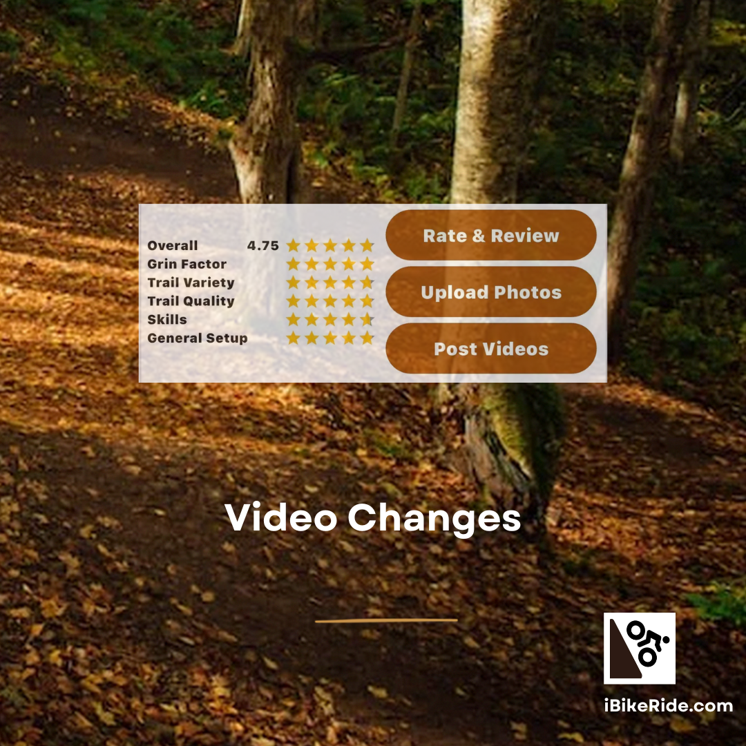 iBikeRide trail pages now show video from Instagram, Facebook and YouTube
