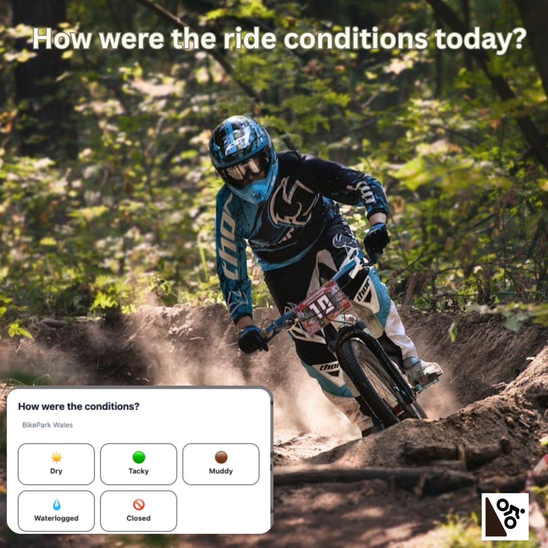 Log your ride, report trail conditions, and earn points on iBikeRide