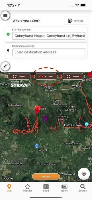 iBikeRide App
