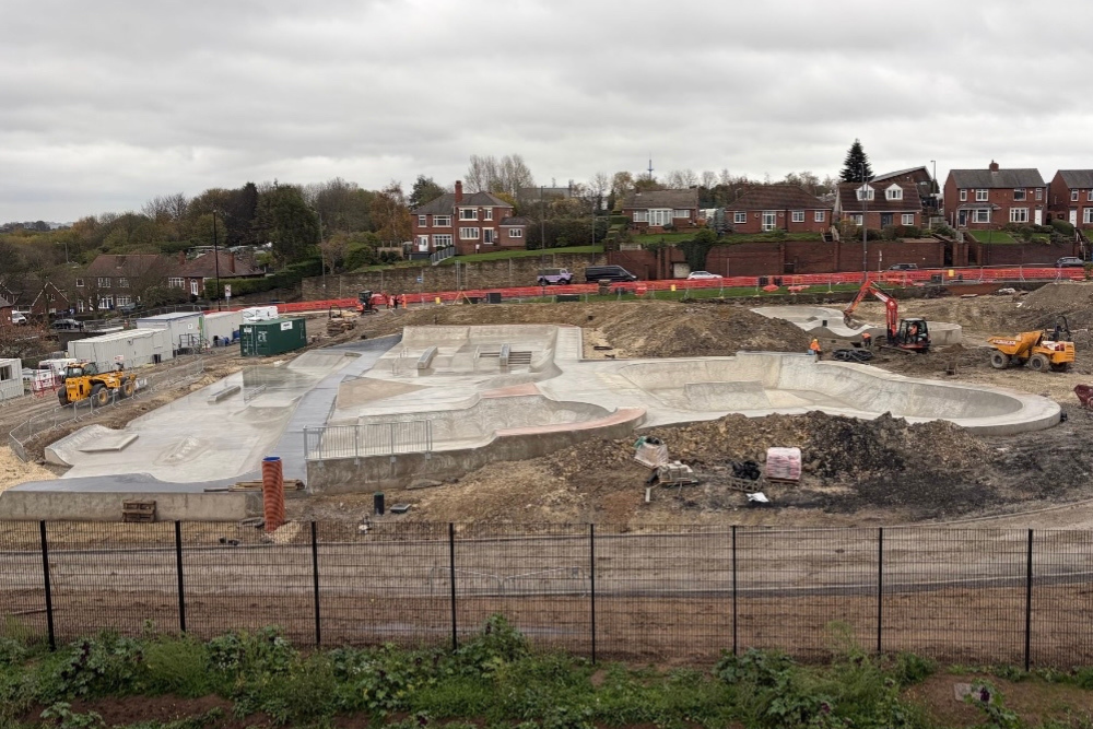 New pump track at Barnsley Youth Activity Park next to Base71, due Spring 26