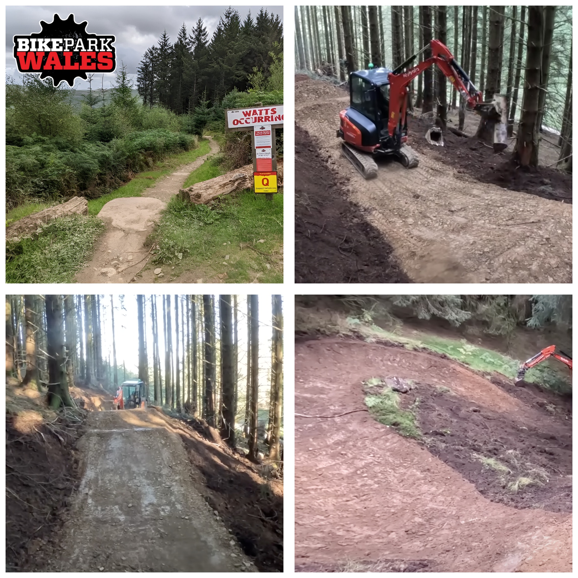 New Top Section of Watts Occurring Takes Shape at BikePark Wales