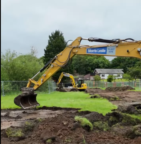 Twechar pump track construction underway in East Dunbartonshire