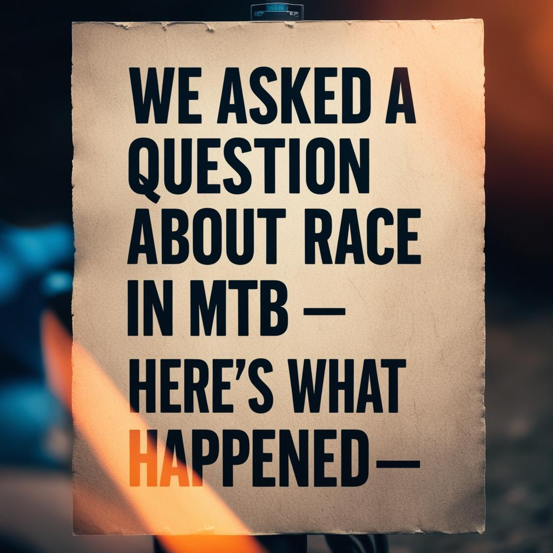 We Asked a Question About Race in MTB — Here’s What Happened