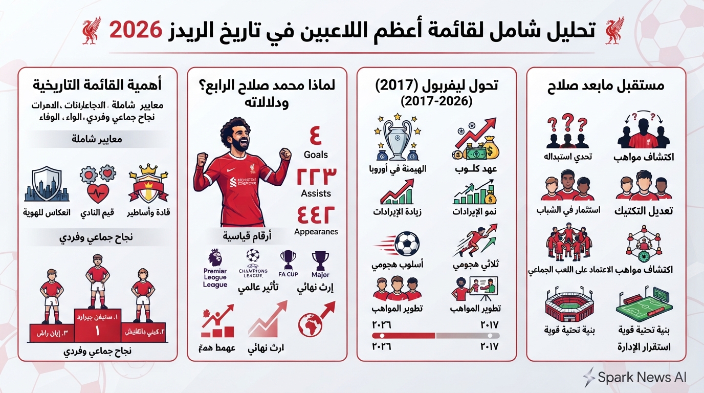 محمد صلاح في المركز الرابع: ماذا يعني تصنيف ليفربول التاريخي لأيقوناته؟