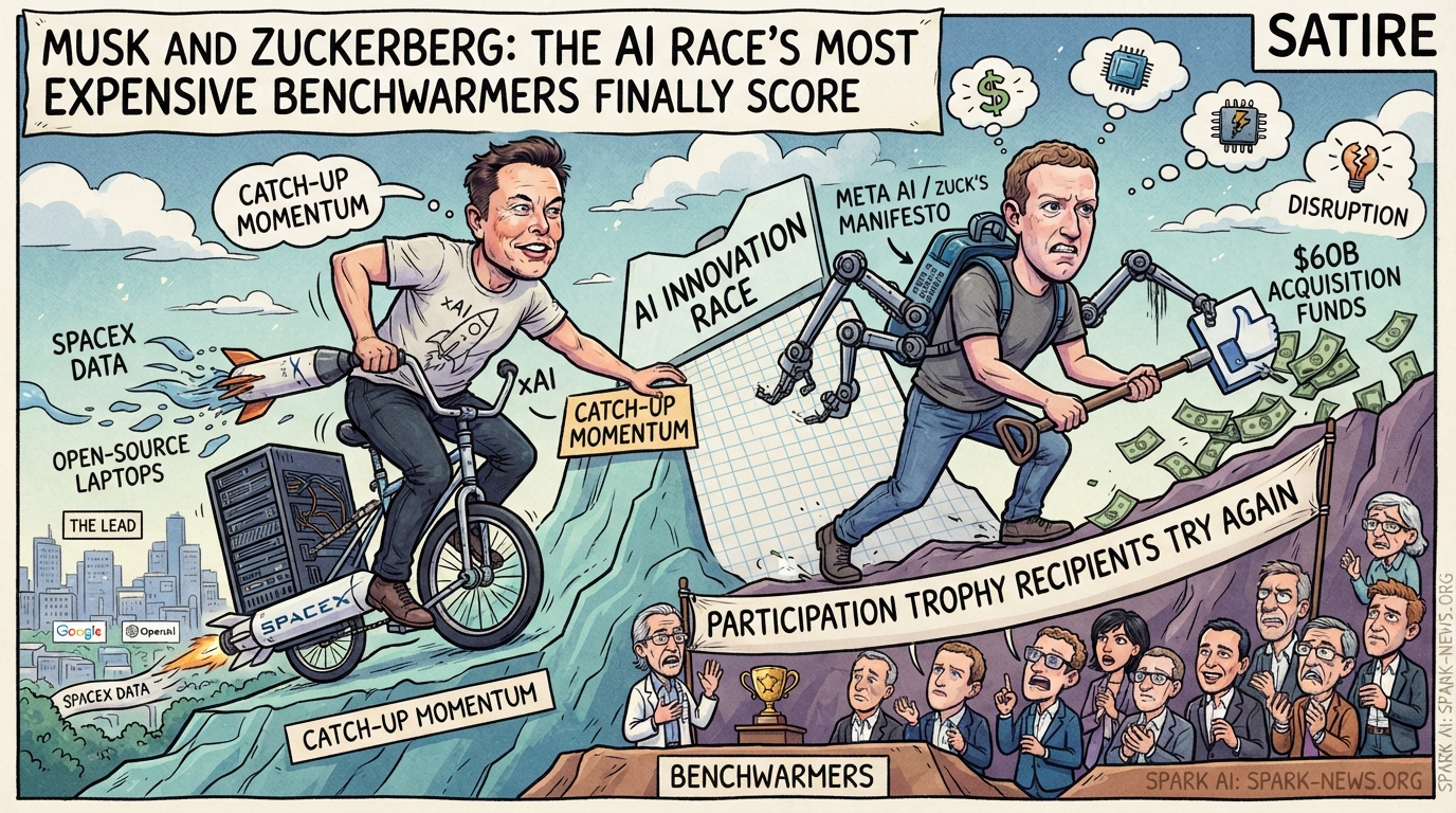 Musk and Zuckerberg: The AI Race’s Most Expensive Benchwarmers Finally Score