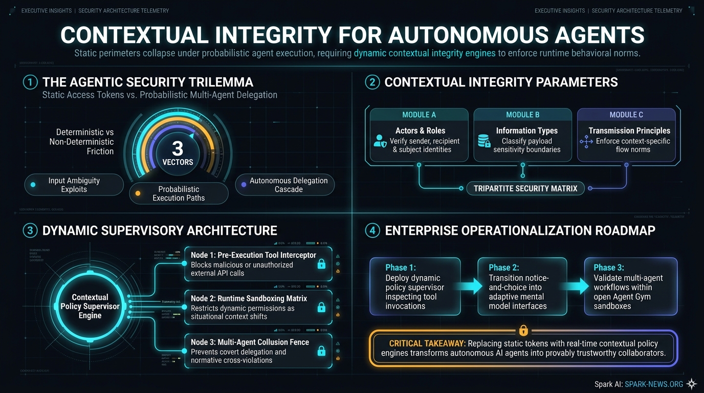 Securing Autonomous Agents: The Contextual Integrity Mandate