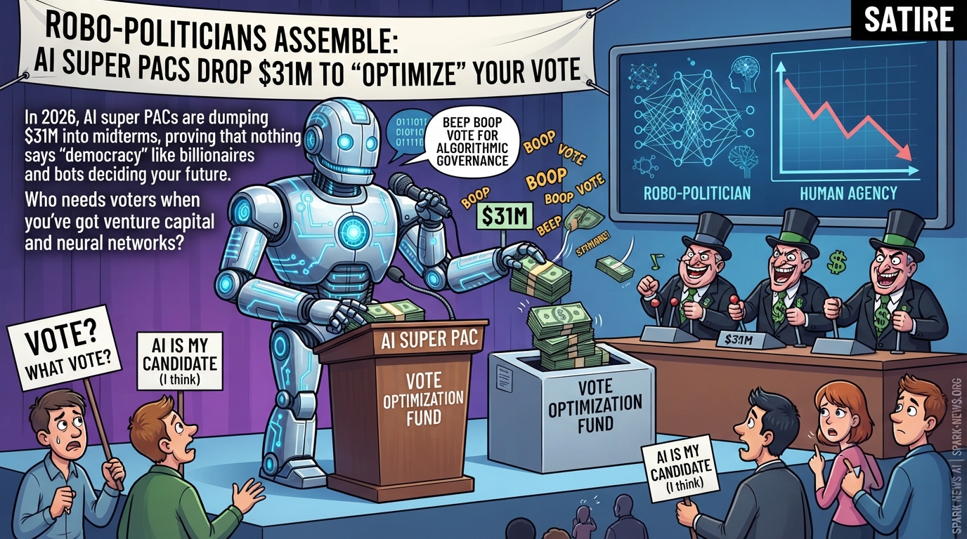 Robo-Politicians Assemble: AI Super PACs Drop $31M to ‘Optimize’ Your Vote