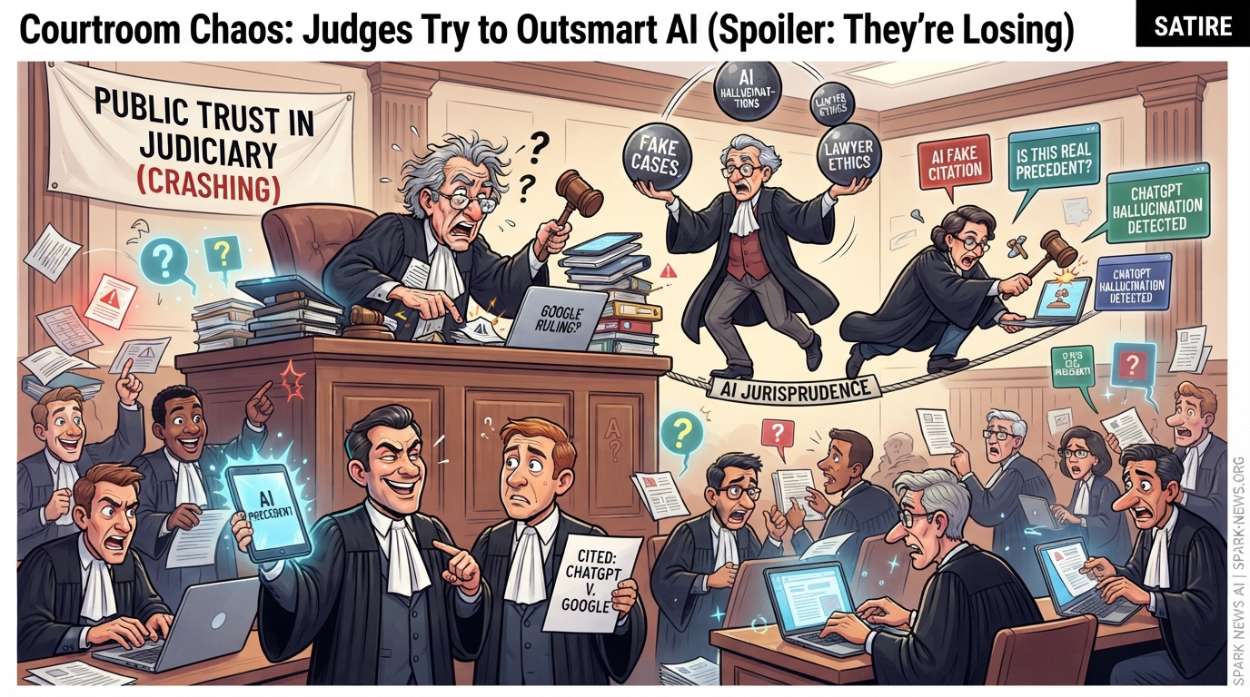 Courtroom Chaos: Judges Try to Outsmart AI (Spoiler: They’re Losing)