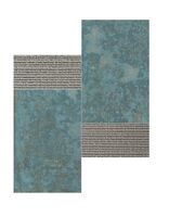 grunge blue mosaico 3d silver
