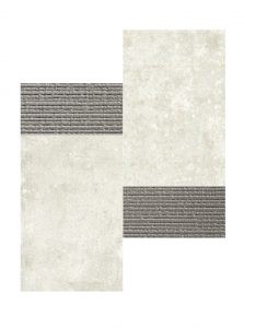 grunge white mosaico 3d silver