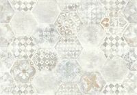 bianco decoro esagone