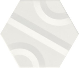 chaplin white chic hexagon