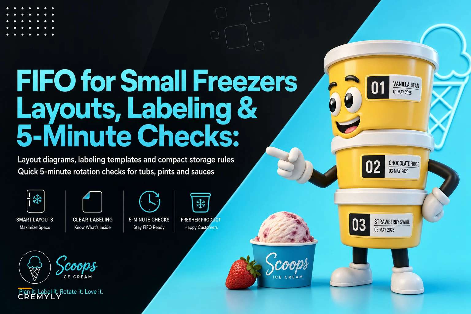 FIFO for small freezers: layouts, labeling and 5‑minute rotation checks for tubs, pints and sauces