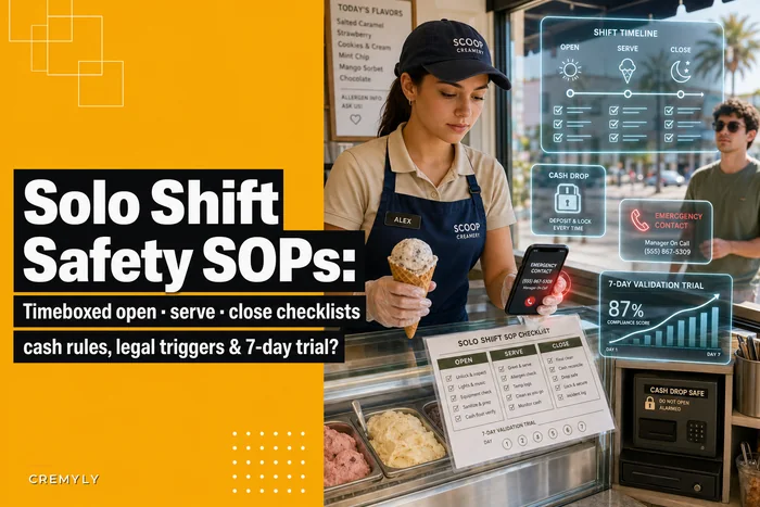 How to run a one-person shift safely in a scoop shop