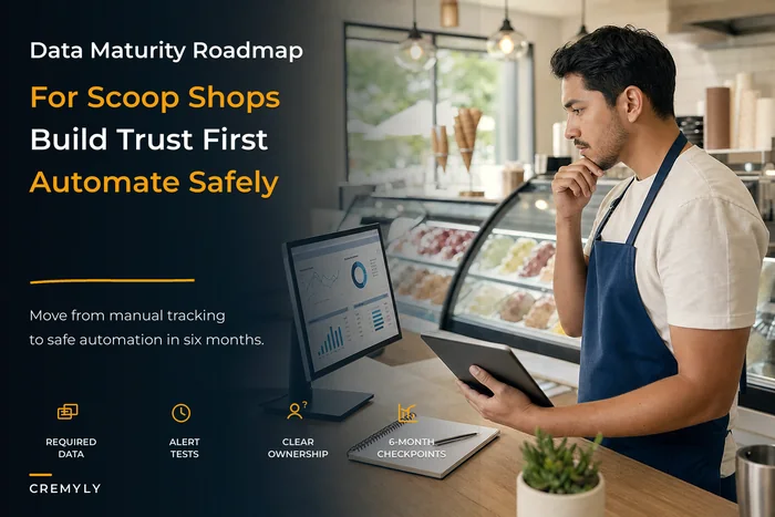 Operational data maturity roadmap for single-location scoop shops