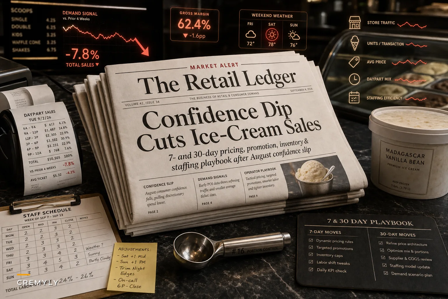 When consumer confidence dips: tactical pricing, promotion and staffing moves for ice‑cream shops