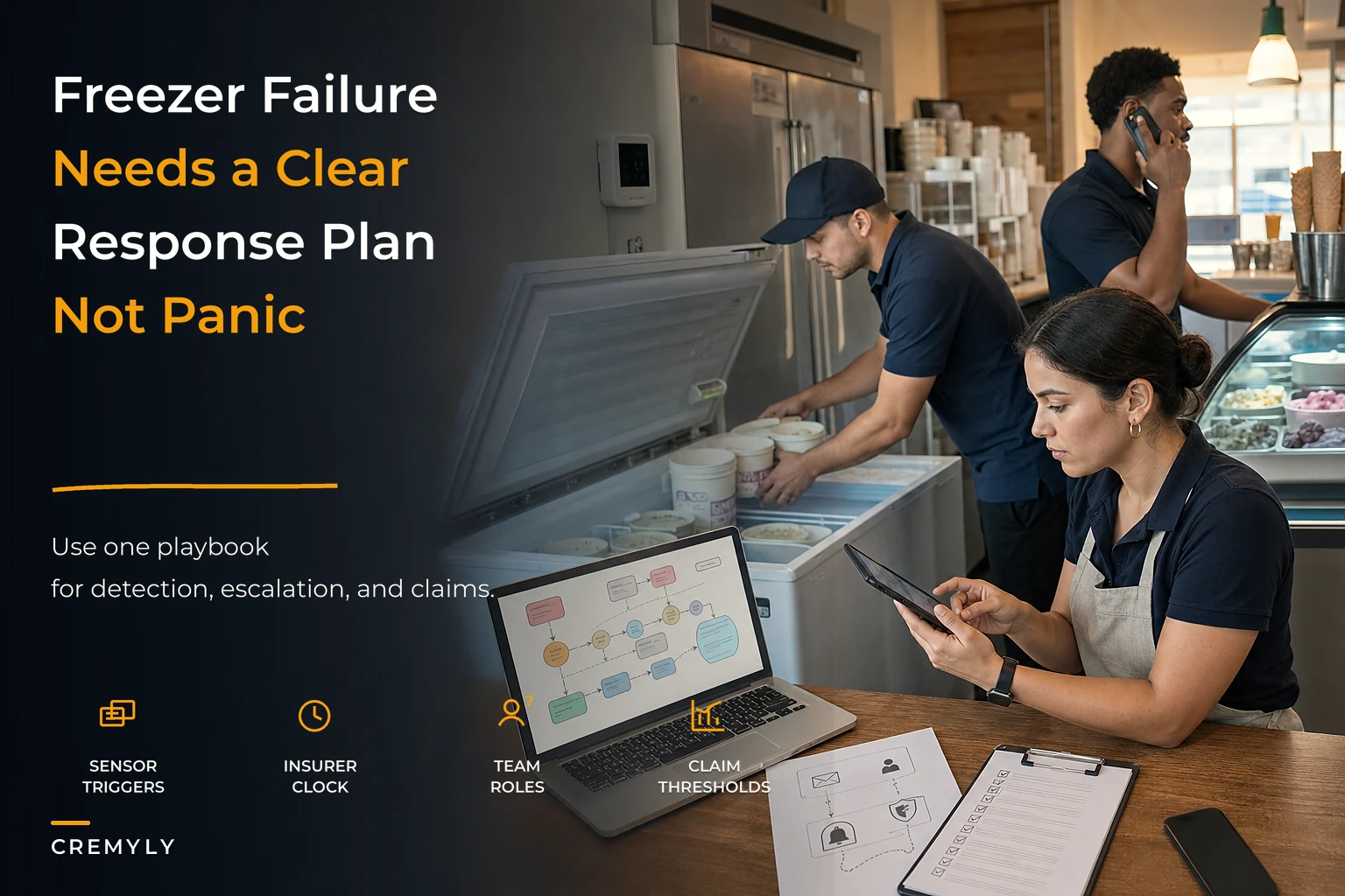 When freezers fail: a resilience playbook for scoop shops with risk registers, emergency scripts and insurer triggers