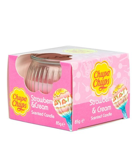 CHUPA CHUPS STRAWBERRY CREAM SCENTED CANDLE 85G