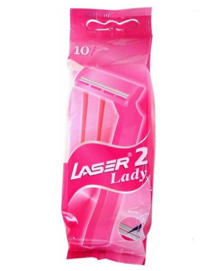 LASER 2 LADY TWIN BLADE RAZORS 10 PCS