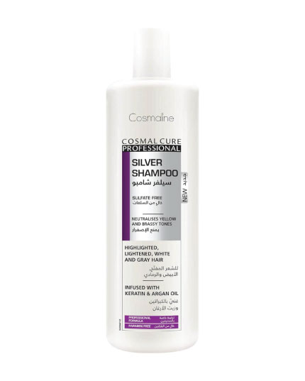 COSMALINE SILVER SHAMPOO HIGHLIGHTED, LIGHTENED, WHITE AND GRAY HAIR