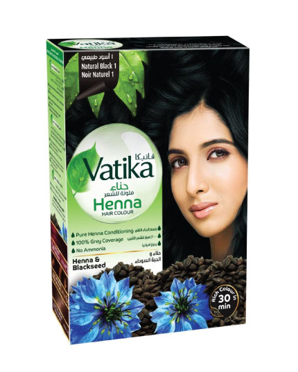 VATIKA HENNA HAIR COLOR NATURAL BLACK 1