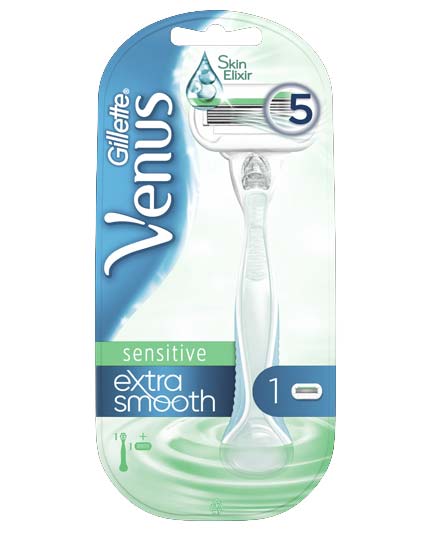 GILLETTE VENUS EXTRA SMOOTH 5 BLADES MACHINE plus 1 REFILL