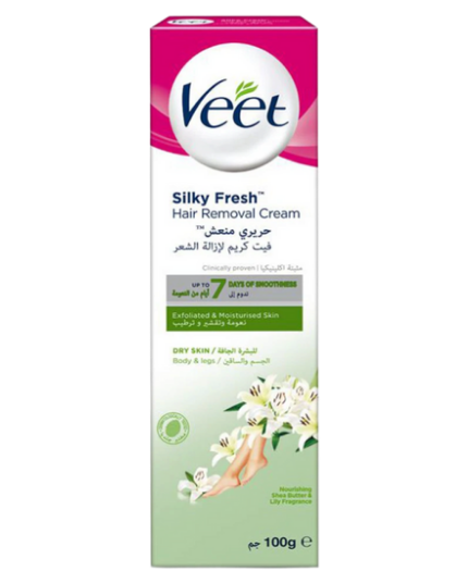 VEET SILKY FRESH LONG LASTING SMOOTHNESS FOR DRY SKIN 100ML