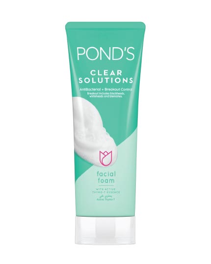 POND'S CLEAR SOLUTIONS ANTIBACTERIAL FACIAL FOAM 100G