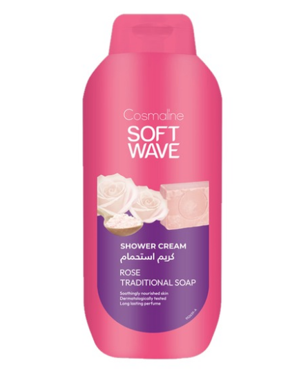 COSMALINE SOFT WAVE SHOWER GEL ROSE TRADITIONAL SOAP 650ML