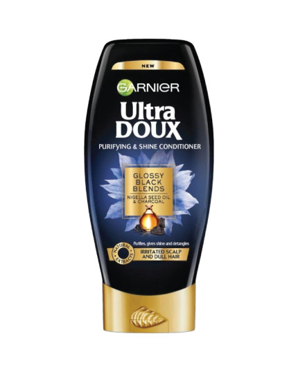 GARNIER ULTRA DOUX PURIFYING AND SHINE CONDITIONER BLACK CHARCOAL