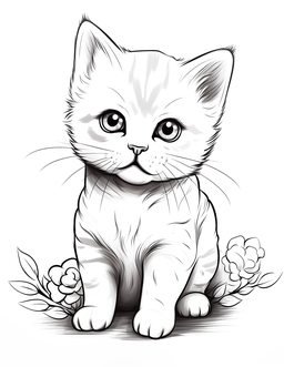 Cats coloring page: Cat